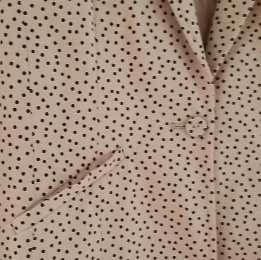 Love Tree Tan with black polka dots lined Blazer